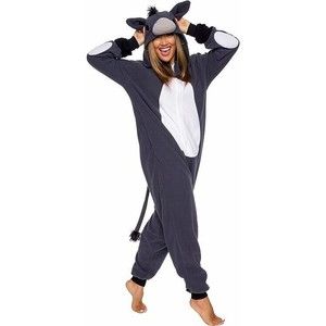 Funziez Grey Donkey Burro Jumpsuit One Piece Costume Cosplay XL New